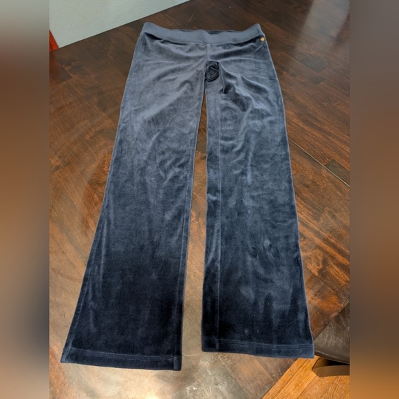 Lilly Pulitzer Pants - Lilly Pulitzer Velour Wide-Leg Pants, Navy, Women's Medium